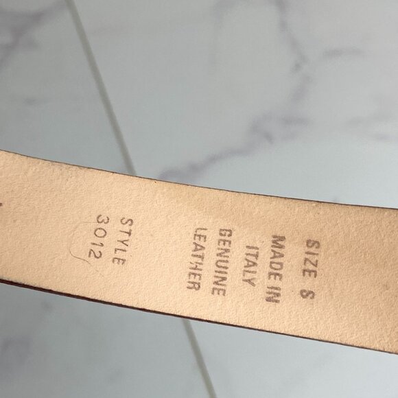 Garuglieri Italy Ivory White & Black ZEBRA Print Glossy Patent Leather Belt S - Picture 12 of 12